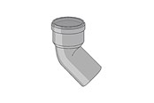 Afløb - Girpi Friaphon ø52 mm x 30° bøjning - S12M52