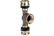 Alu-pex systemer - Viega Raxofix T-stykke 40 x 3/4" x 40 mm rødgods - 647193
