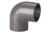 Plastrør og fittings - +GF+ Vinkel pvc 90° muffe/muffe 25 mm PN16 - 721100107