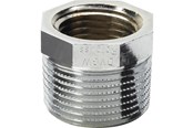Gevindfittings - Viega Nippelmuffe 3/4" x 1/2" forkromet rødgods - 448028