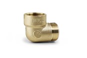 Gevindfittings - Isiflo Vinkel messing 90° muffe/nippel 14 - 5010302