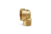 Gevindfittings - Isiflo Vinkel messing 90° muffe/muffe 12 - 5010013