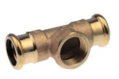 Pressrør og fittings - Vsh Fabrieken Tee vsh muffe/muffe/muffe 22 mm x 1/2x22 mm cu - 38591