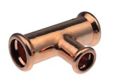 Pressrør og fittings - Vsh Fabrieken Tee vsh muffe/muffe/muffe 28x22x28 mm cu - 4801929