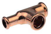 Pressrør og fittings - Vsh Fabrieken Tee vsh muffe/muffe/muffe 18x18x15 mm cu - 38455