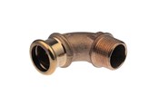 Pressrør og fittings - Vsh Fabrieken Vinkel vsh 90° muffe/nippel 22 mm x 34 cu - 38334
