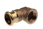 Pressrør og fittings - Vsh Fabrieken Vinkel vsh 90° muffe/muffe 15 mm x 12 cu - 38351