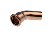 Pressrør og fittings - Vsh Fabrieken Bøjning vsh 45° muffe/nippel 22 mm cu - 38405