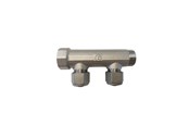 Pex-systemer - Pettinaroli fordelerrør messing tea 2 x 16 mm afgrening - BI-502AT