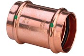 Pressrør og fittings - Viega Profipress skydemuffe 15 mm kobber - 461256