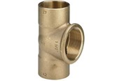Kobberrør og fittings - Viega T-stykke 22 x 3/4" x 22 mm rødgods - 109141