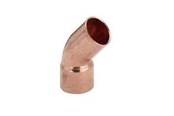 Kobberrør og fittings - Viega Bøjning 45° nippel/muffe 12 mm kobber - 103019