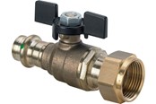 Fittings - Viega Easytop kuglehane 22 mm x 3/4" rødgods - 747084