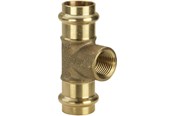 Pressrør og fittings - Viega Sanpress T-stykke 22 x 1/2" x 22 mm rødgods - 115944