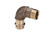 Pressrør og fittings - Viega Sanpress overgangsbøjning 90° 15 x 1/2" rødgods - 112950