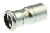 Pressrør og fittings - Vsh Fabrieken Vsh reduktion nippel/muffe syrefast 22x18 mm - 6191141
