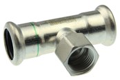 Pressrør og fittings - Vsh Fabrieken Vsh tee muffe/muffe/muffe 22 mm x 3/4x22 mm syrefast - 6191636