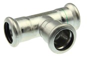 Pressrør og fittings - Vsh Fabrieken Vsh tee muffe/muffe/muffe 15 mm syrefast - 6191350