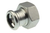 Pressrør og fittings - Vsh Fabrieken Vsh forskruning muffe/muffe 15 mm x 3/4 syrefast - 6191735