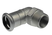 Pressrør og fittings - Vsh Fabrieken Vsh bøjning 90° muffe/nippel 18 mm x 1/2 syrefast - 6190888