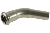 Pressrør og fittings - Vsh Fabrieken Vsh bøjning 45° muffe/nippel 108 mm syrefast - 6230114