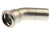 Pressrør og fittings - Vsh Fabrieken Vsh bøjning 45° muffe/nippel 35 mm syrefast - 6190151