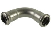 Pressrør og fittings - Vsh Fabrieken Vsh bøjning 90° muffe/muffe 88,9 mm syrefast - 6230015