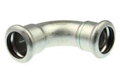 Pressrør og fittings - Vsh Fabrieken Vsh bøjning 90° muffe/muffe 35 mm syrefast - 6190241