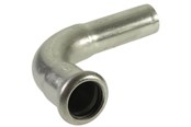 Pressrør og fittings - Vsh Fabrieken Vsh bøjning 90° muffe/nippel 88,9 mm syrefast - 6230048