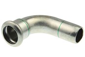 Pressrør og fittings - Vsh Fabrieken Vsh bøjning 90° muffe/nippel 54 mm syrefast - 6190404