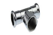 Pressrør og fittings - Vsh Fabrieken Tee vsh muffe/muffe/muffe 89x3/4x89 mm fz - 6206519