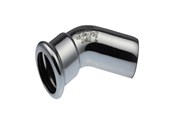 Pressrør og fittings - Vsh Fabrieken Bøjning vsh 45° muffe/muffe 88,9 mm fz - 6208136