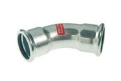 Pressrør og fittings - Vsh Fabrieken Vsh bøjning 45° muffe/muffe 76,1 mm fz - 6208125