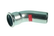Pressrør og fittings - Vsh Fabrieken Vsh bøjning 45° muffe/nippel 76,1 mm fz - 6208092