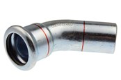 Pressrør og fittings - Vsh Fabrieken Vsh bøjning 45° muffe/nippel 35 mm fz - 6201811