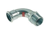 Pressrør og fittings - Vsh Fabrieken Vsh bøjning 90° muffe/nippel 15 mm x 3/8 fz - 6201987