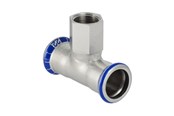 Pressrør og fittings - Geberit Mapress tee rustfri 35x1/2x35 mm med muffe - 31312