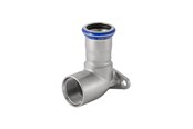 Pressrør og fittings - Geberit Mapress dækvinkel rustfri 90° 15x12 med muffe - 33403