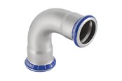 Pressrør og fittings - Geberit Mapress bøjning rustfri 90° 54 kort med muffe - 31108
