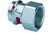 Pressrør og fittings - Viega Prestabo overgang 28 x 3/4" muffe/muffe forzinket stål - 642181