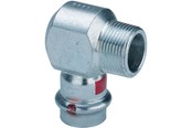 Pressrør og fittings - Viega Prestabo overgangsvinkel 90° 22 x 3/4" forzinket stål - 559540