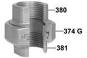Gevindfittings - +GF+ Union galvaniseret muffe/muffe konisk tætning 1 1/2" - 770340208
