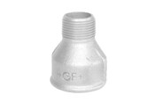 Gevindfittings - +GF+ Spidsmuffe galvaniseret reduktion muffe/nippel 1 1/2" x 1" - 770246227