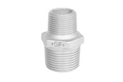 Gevindfittings - +GF+ Brystnippel galvaniseret reduktion 1 1/2 x 3/4 - 770245228