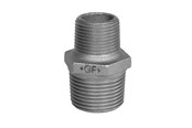 Gevindfittings - Georg-Fischer Brystnippel sort reduktion 2 1/2 x 2 - 770245135