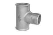 Gevindfittings - +GF+ Tee galvaniseret muffe/nippel/muffe 1/2 - 770133204