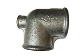 Gevindfittings - +GF+ Tee galvaniseret 1 1/2 x 1 1/2 x 1 - 770130275