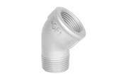Gevindfittings - +GF+ Vinkel 45° galvaniseret nippel/muffe 3 - 770121211