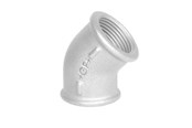 Gevindfittings - +GF+ Vinkel 45° galvaniseret muffe/muffe 1 1/4 - 770120207