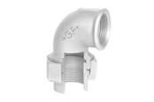 Gevindfittings - +GF+ Vinkelunion galvaniseret konisk muffe/muffe 3/4 - 770096205